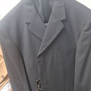 Elegant Black Pinstripe Men's Suit